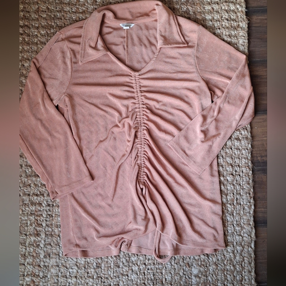 Cato top women’s sz 14 3/4 sleeve boho casual chic
Western coquette